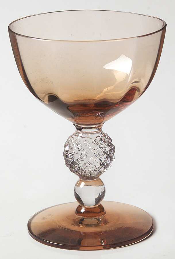 Golf Ball Amber (Bowl Foot) Optic Liquor Cocktail by Morgantown-1