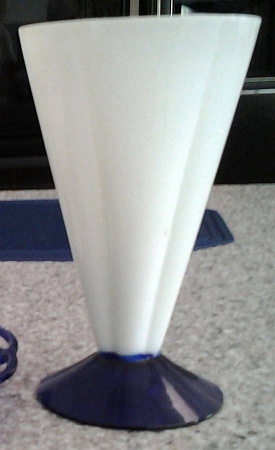 Melon White Blue 12 Oz Footed Tumbler by Morgantown-1