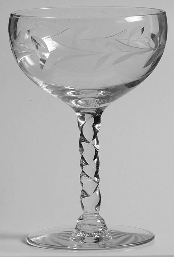 Coronet Champagne/Tall Sherbet by Marion Glass-1