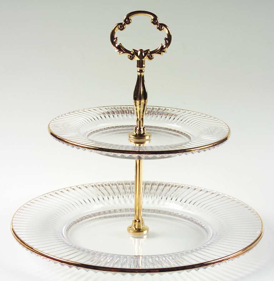 Diamond Fire 2 Tier Serving Tray by Mikasa-1