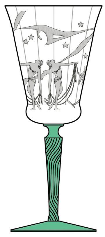 Superba Green Water Goblet by Morgantown-1
