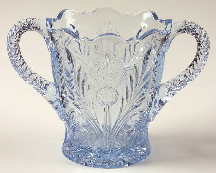 Inverted Thistle Blue Open Sugar by Mosser (Ohio)-1