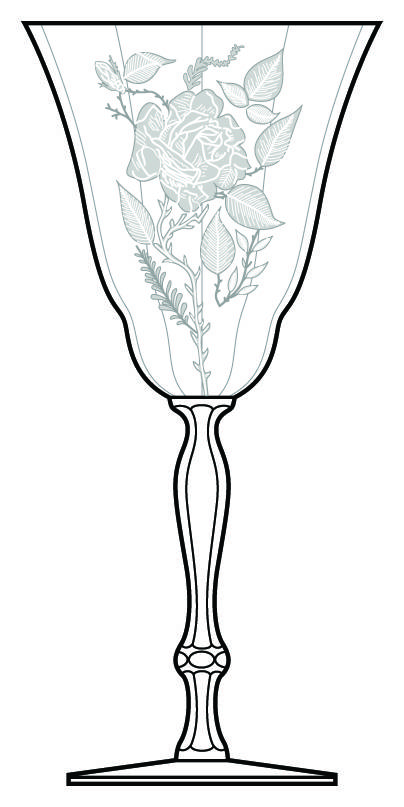 American Beauty (Stem #7669) Water Goblet by Morgantown-1