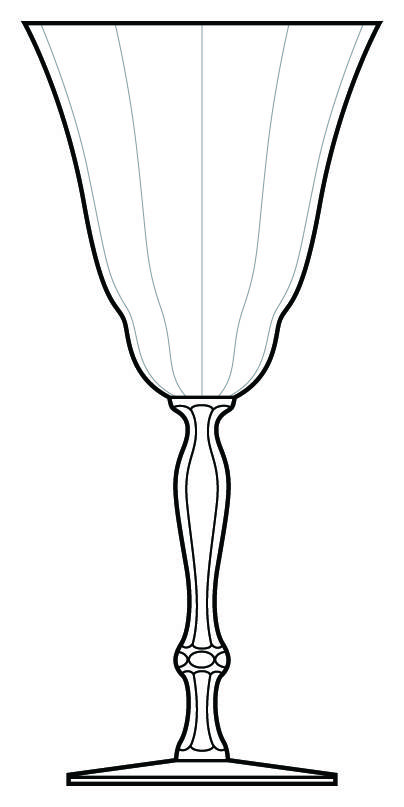 Grandeur Clear Water Goblet by Morgantown-1