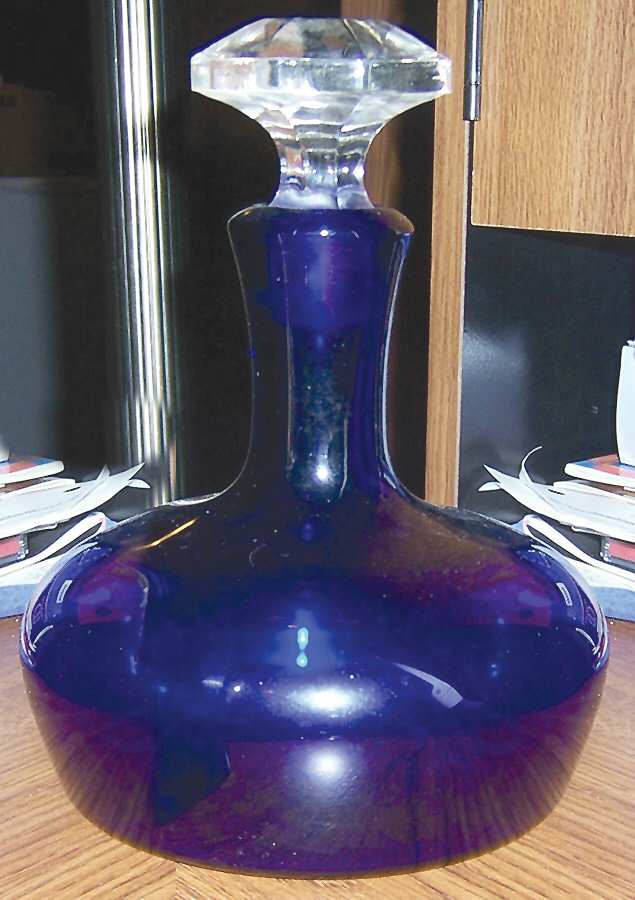 Little King Cobalt Blue Decanter & Stopper by Morgantown-1