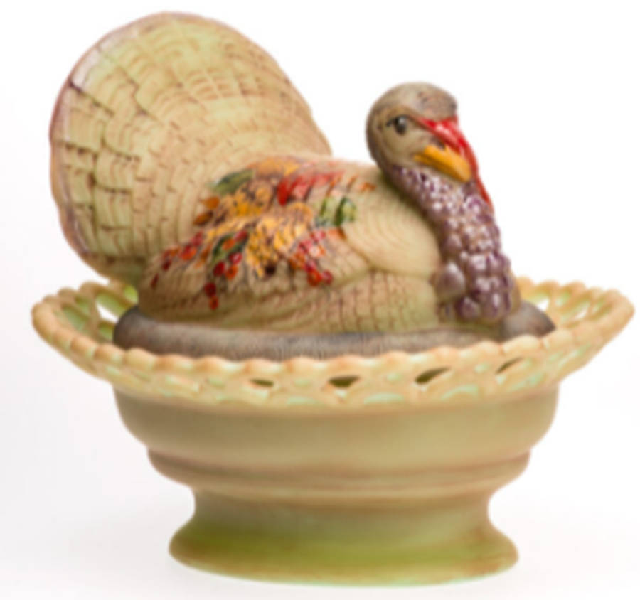 Animals & Figurines #181 Covered Turkey by Mosser (Ohio)-1