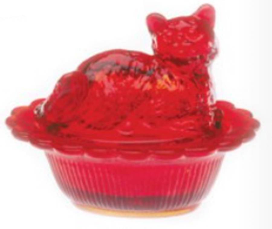 Animals & Figurines #235 Kitten on Basket by Mosser (Ohio)-1