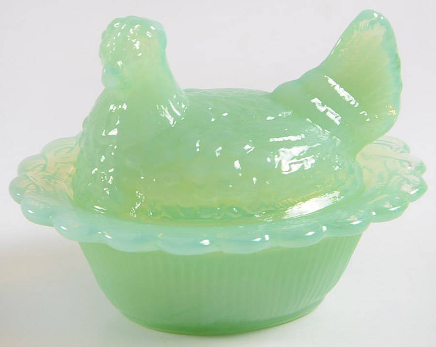 Animals & Figurines Chick Salt with Lid by Mosser (Ohio)-1