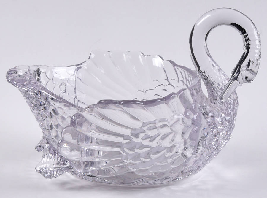 Animals & Figurines 6" Open Swan by Mosser (Ohio)-1