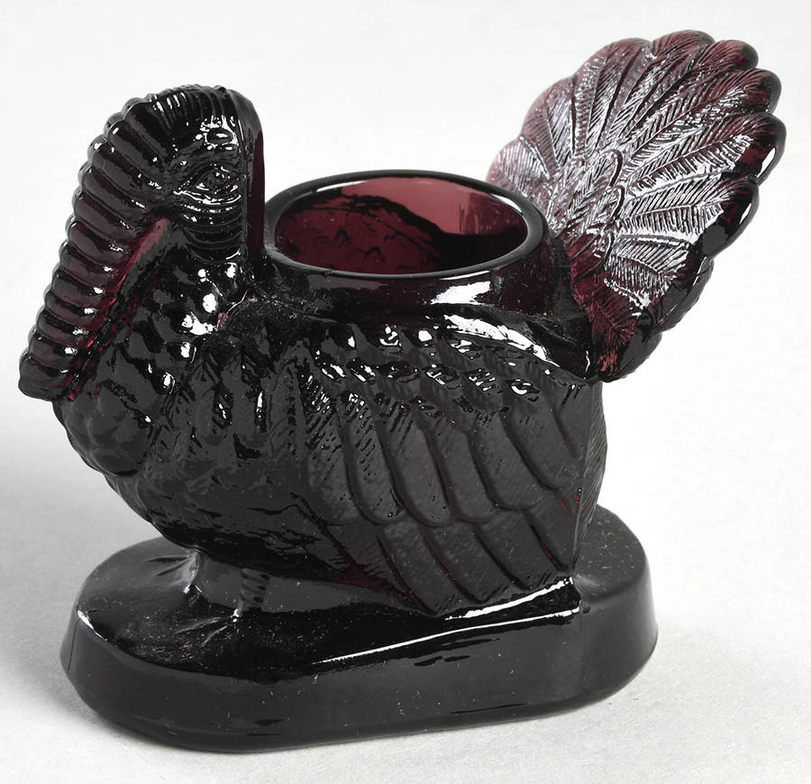 Animals & Figurines #111 Turkey Toothpick Holder by Mosser (Ohio)-1
