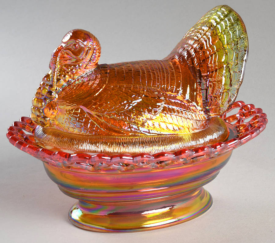 Animals & Figurines #181 Covered Turkey by Mosser (Ohio)-1