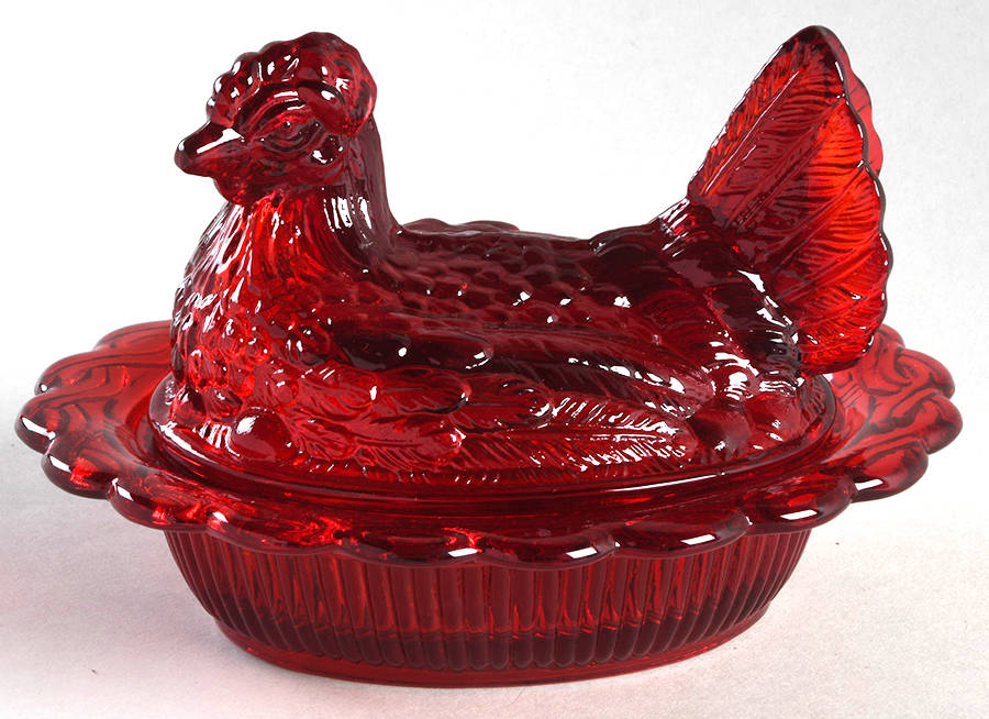 Animals & Figurines 6" Hen on Nest by Mosser (Ohio)-1