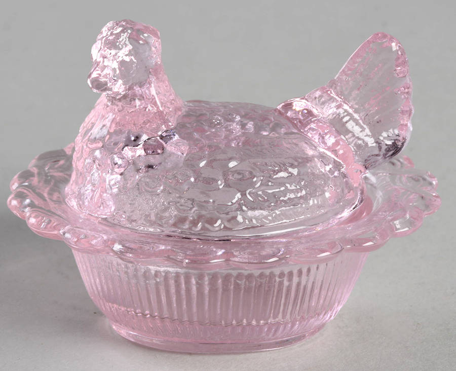 Animals & Figurines Chick Salt with Lid by Mosser (Ohio)-1