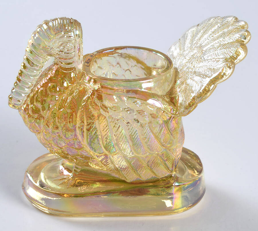 Animals & Figurines #111 Turkey Toothpick Holder by Mosser (Ohio)-1