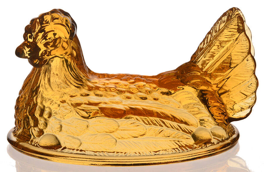 Animals & Figurines Lid for 6" Hen on Nest by Mosser (Ohio)-1