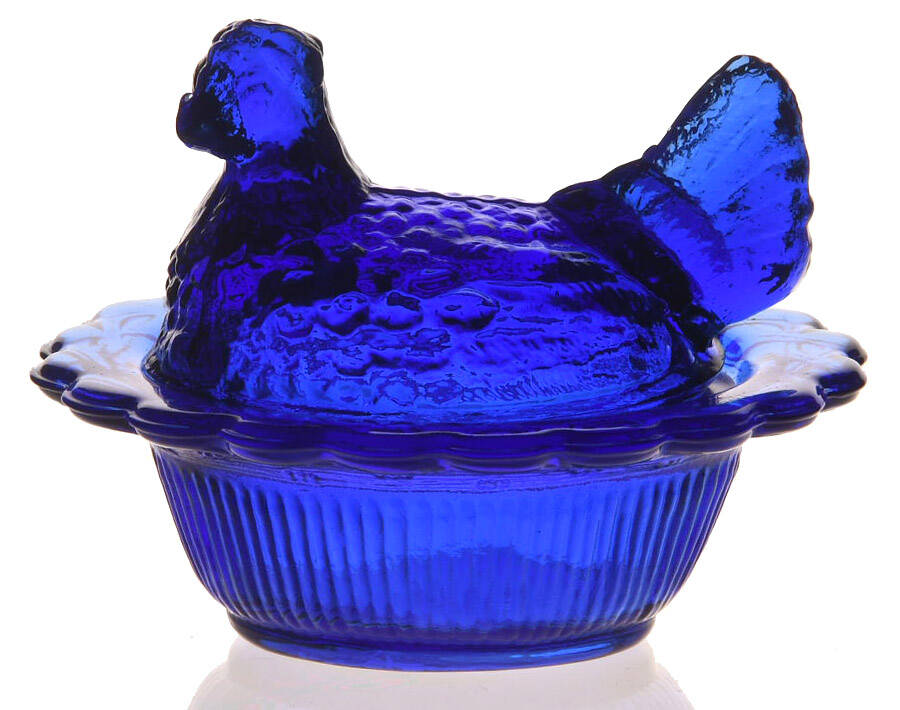 Animals & Figurines Chick Salt with Lid by Mosser (Ohio)-1