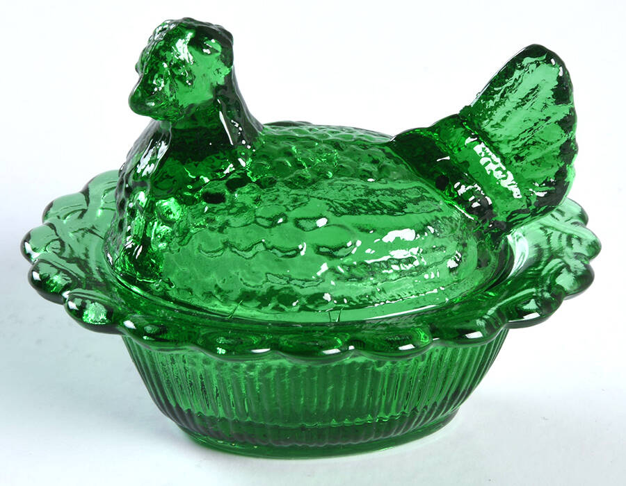 Animals & Figurines Chick Salt with Lid by Mosser (Ohio)-1