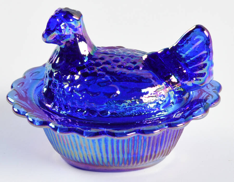 Animals & Figurines Chick Salt with Lid by Mosser (Ohio)-1