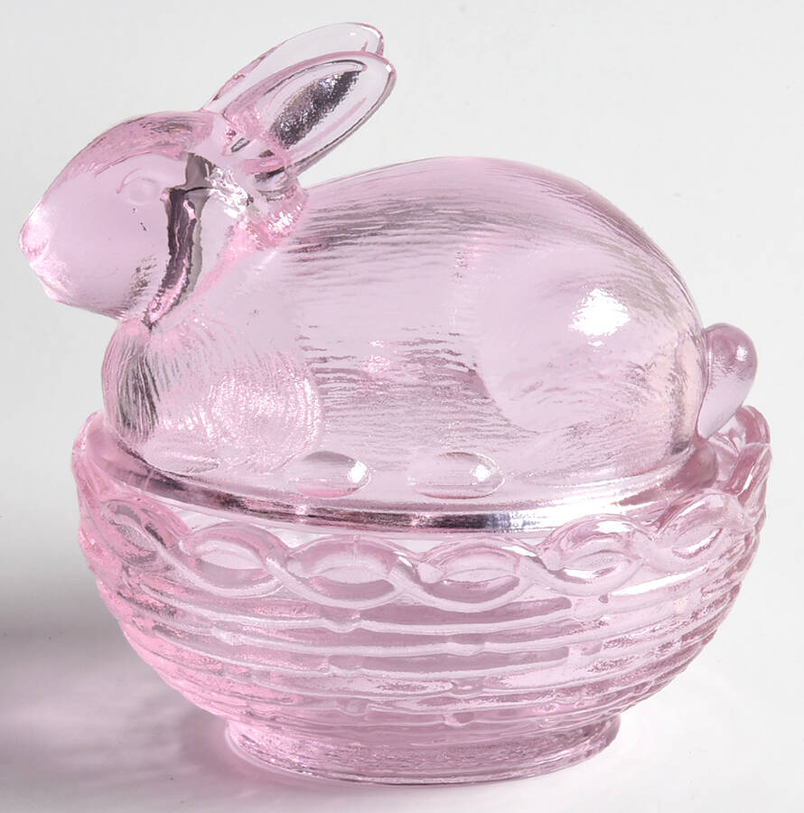 Animals & Figurines #412 Bunny on Basket by Mosser (Ohio)-1