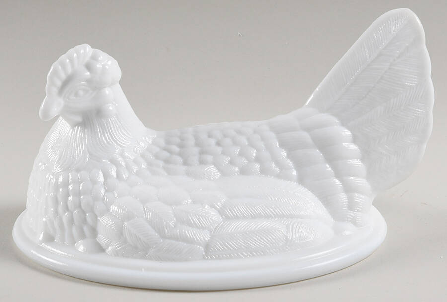 Animals & Figurines Lid for 7" Hen on Nest by Mosser (Ohio)-1