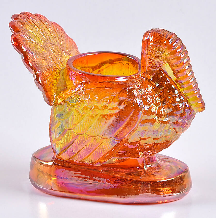 Animals & Figurines #111 Turkey Toothpick Holder by Mosser (Ohio)-1