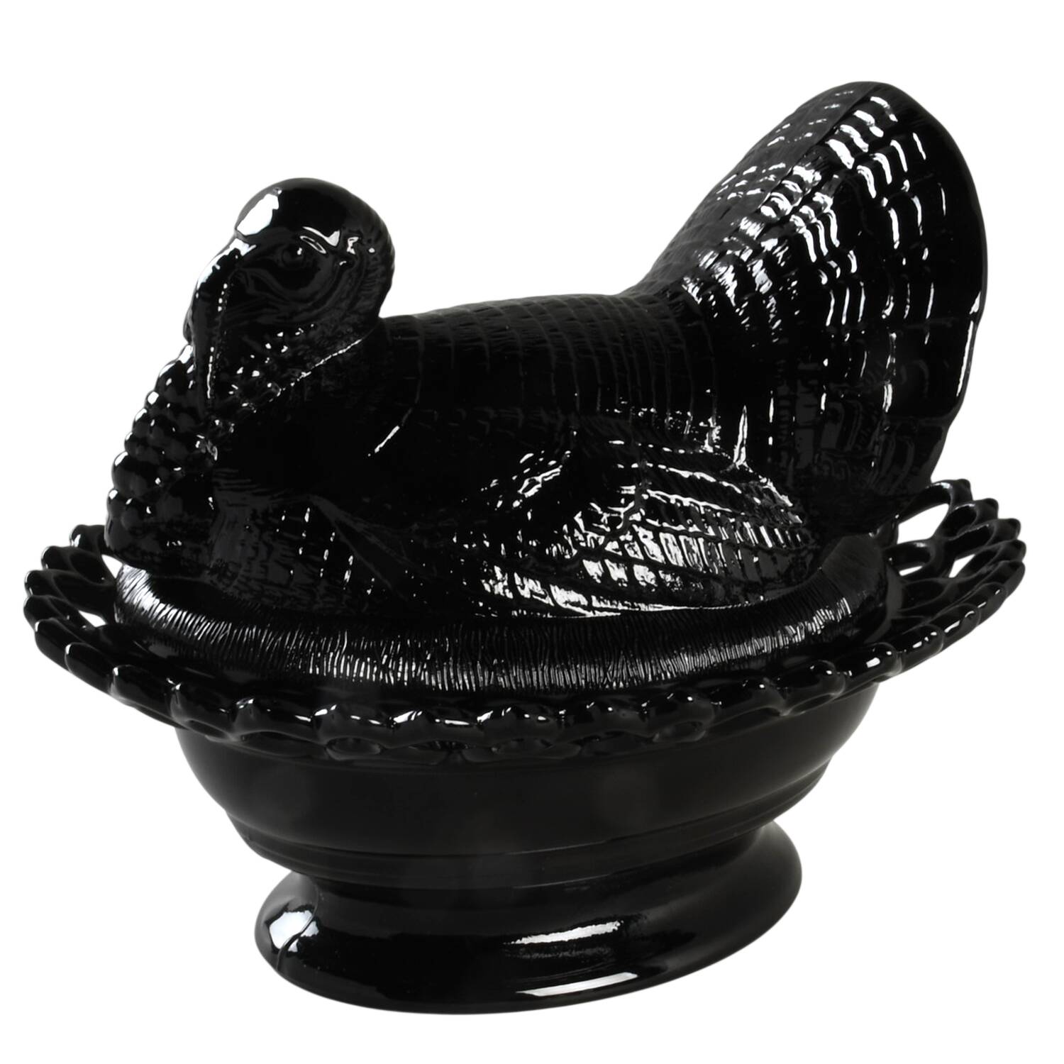 Animals & Figurines #181 Covered Turkey by Mosser (Ohio)-1