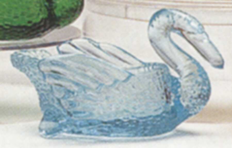 Animals & Figurines #118 Blue Swan by Mosser (Ohio)-1