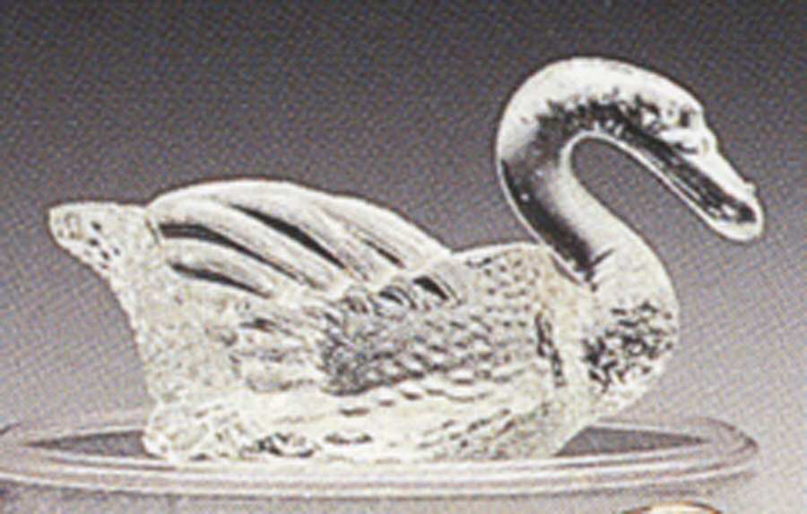 Animals & Figurines #118 Clear Swan by Mosser (Ohio)-1