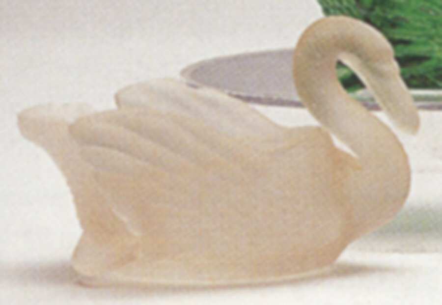 Animals & Figurines #118 Pink Frosted Swan by Mosser (Ohio)-1