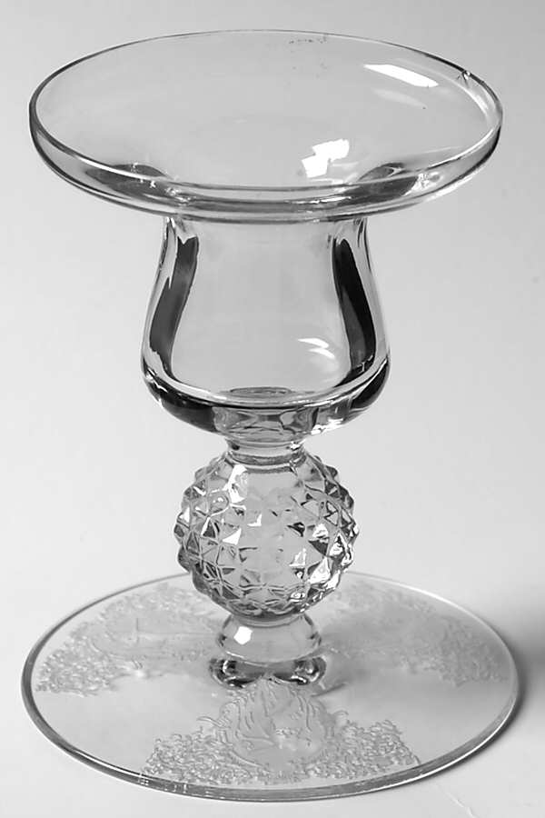 Fontinelle Clear (Stem 7643) Jacobi Candlestick by Morgantown-1