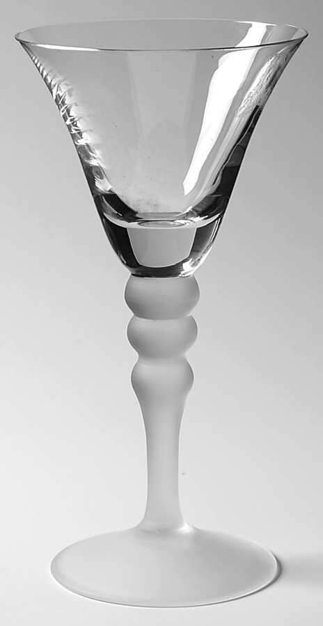 Tudor Frosted Water Goblet by Metropolitan Glass-1
