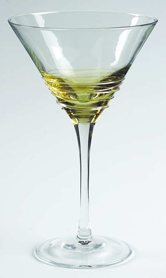 Swirl Amber Martini Glass by Mikasa-1