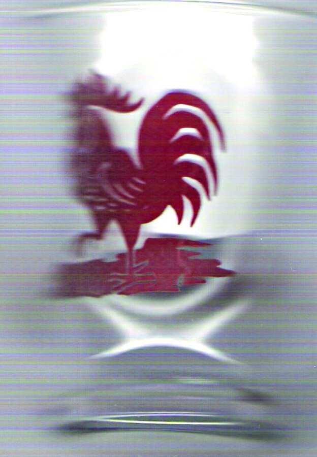 Rooster Juice Glass by MacBeth-Evans-1