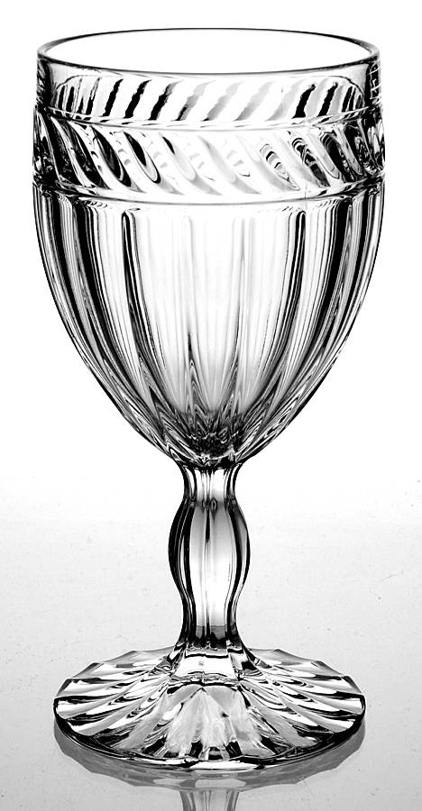 Italian Countryside (Pressed, Swirls) Water Goblet by Mikasa-1