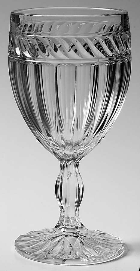Italian Countryside (Pressed, Swirls) Wine Glass by Mikasa-1