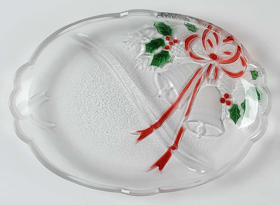Holiday Bells 10" Oval 2 Part Relish by Mikasa-1