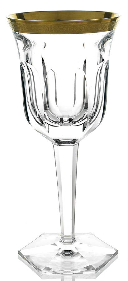 Pope Gold Overlay Water Goblet by Moser-1