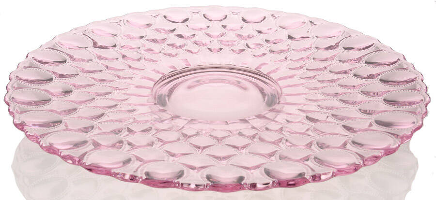 Elizabeth Pink 12'' Fruit Plate by Mosser (Ohio)-1
