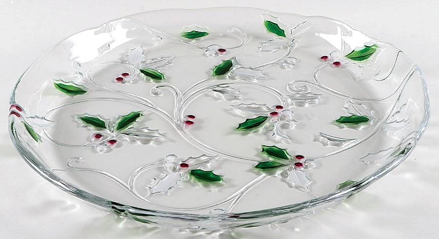 Merry Holly 15" Round Platter by Mikasa-1