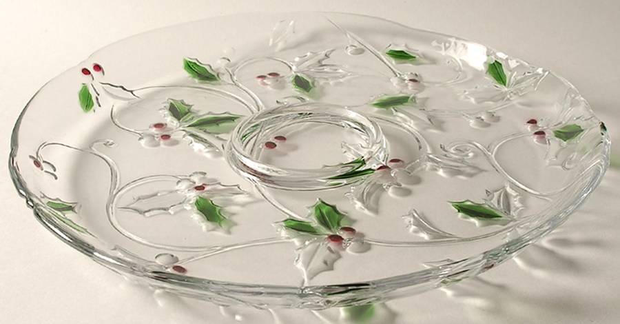 Merry Holly Tray for Chip & Dip Set by Mikasa-1