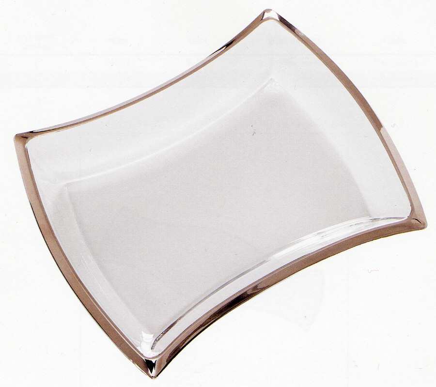 Wings Platinum 14" Rectangular Platter by Mikasa-1