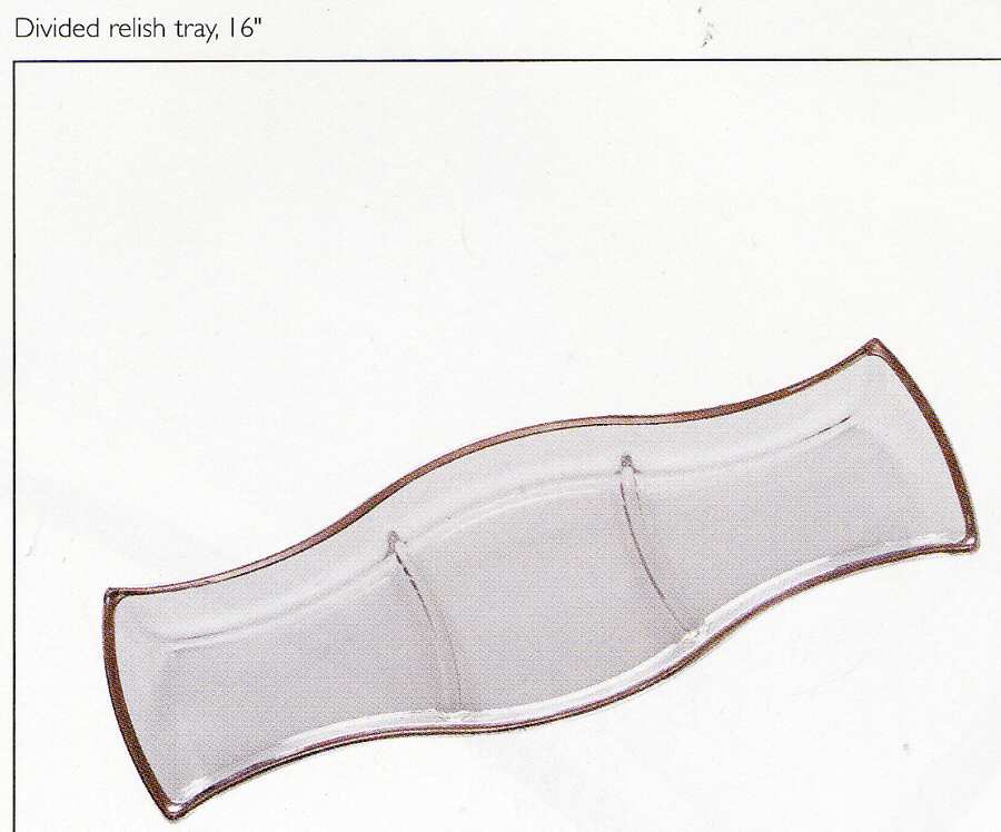 Wings Platinum 16" Oblong 3 Part Relish by Mikasa-1