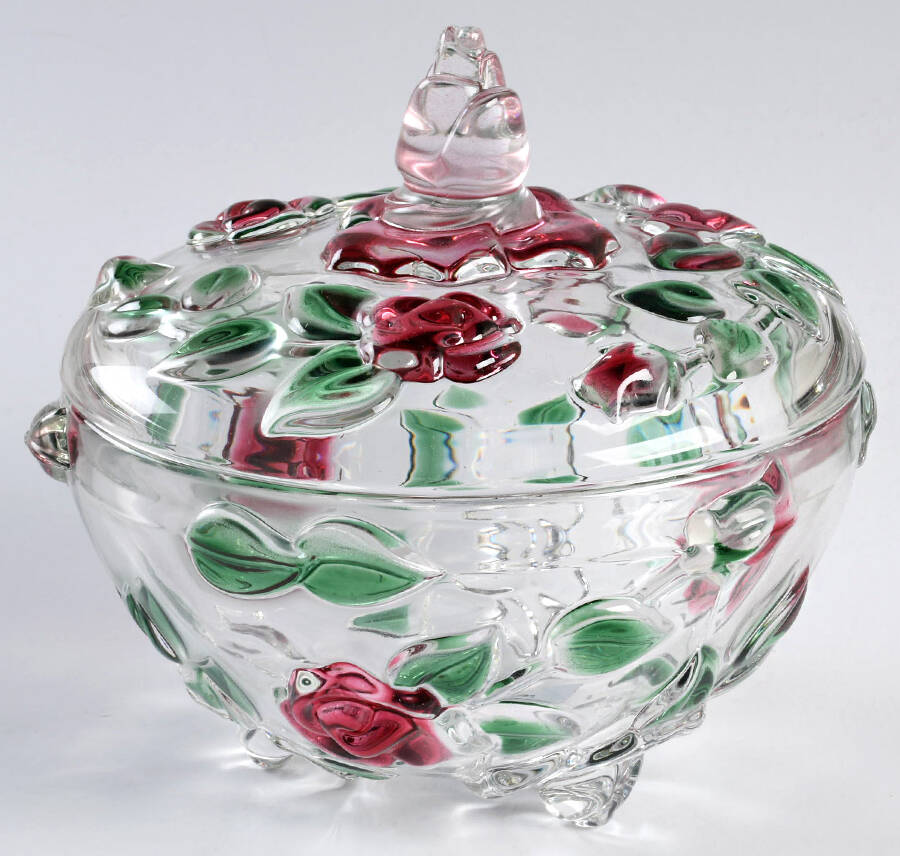 Rose Garden Footed Covered Jar by Mikasa-1