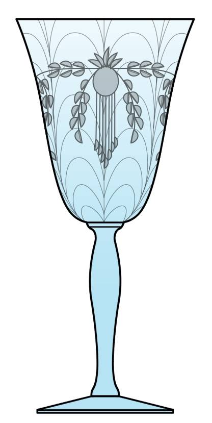 Christina-Aqua (Stem #7614) Water Goblet by Morgantown-1