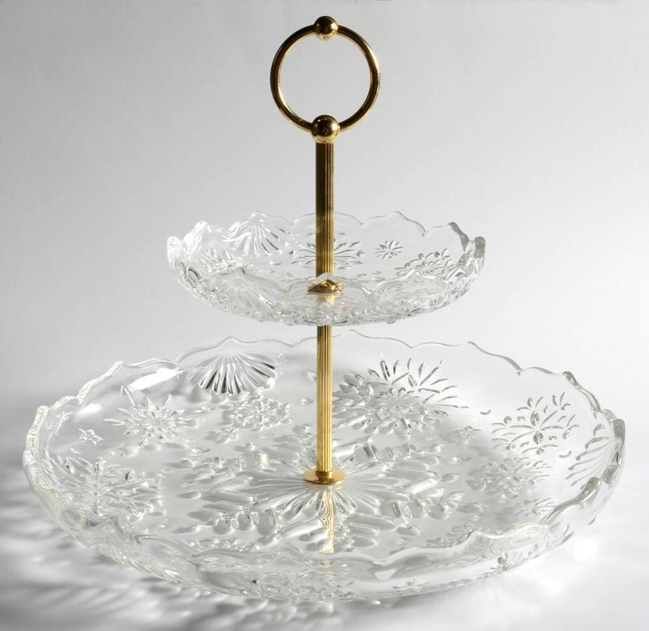 Snowflake 2 Tier Serving Tray by Mikasa-1