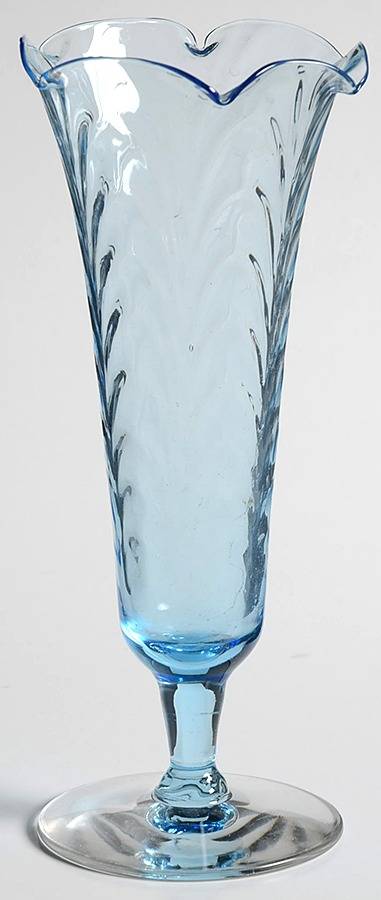 Palm Optic Aquamarine (Stem 7630) 6" Bud Vase by Morgantown-1