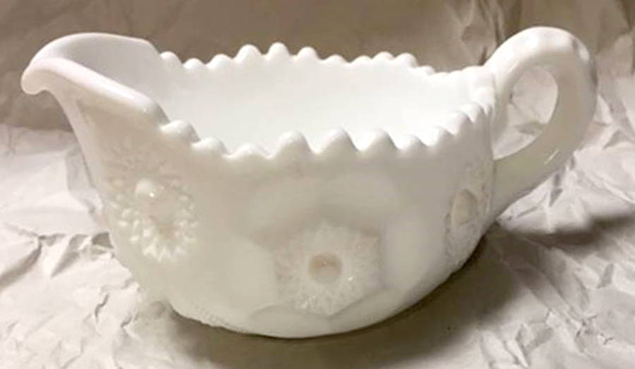 Sextec Milk Glass Creamer by McKee-1
