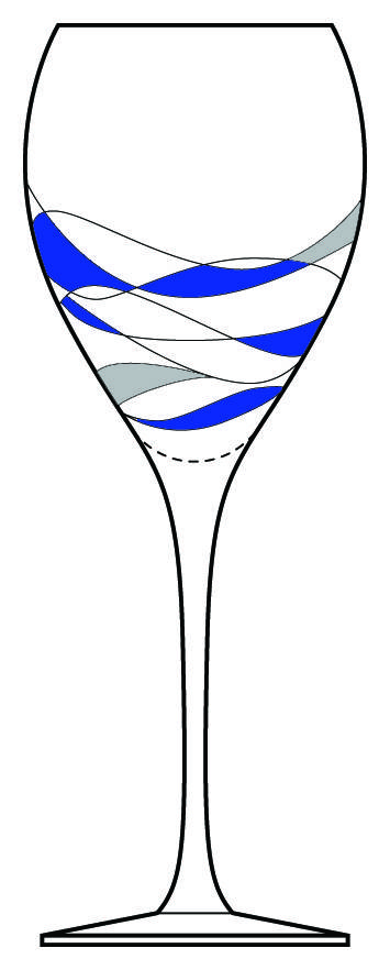 Blue la Fleur Water Goblet by Monarch Crystal-1