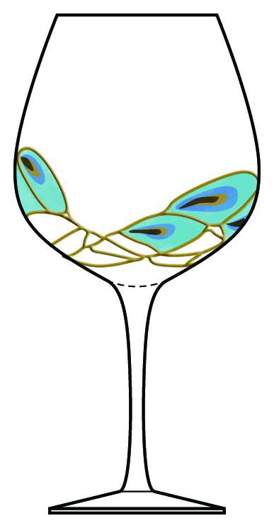 Peacock Bordeaux Wine by Monarch Crystal-1