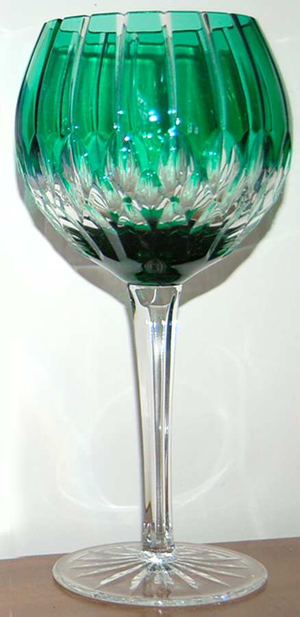 Castille Green Water Goblet by Monarch Crystal-1